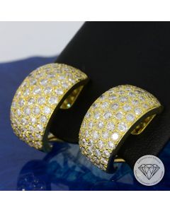 Brillant Ohrstecker Creolen 5,50 Carat 750 / 18 Kt Gold