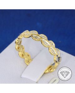 Diamant Ring 750 / 18 Kt Gelb Gold 0,25 Carat Gr. 52,5