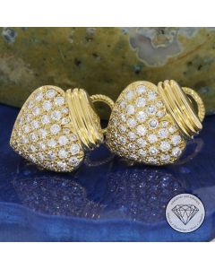 Handarbeit Brillant Ohrstecker 2,80 Carat 750 / 18 Kt Gold