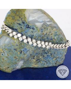 Brillant Armband 2,65 Carat 750 / 18 Kt Gold 18,0 cm