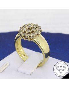 Brillant Ring 1,00 Carat 585 / 14 Kt Gold Gr. 54