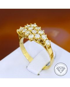 1,00 Carat Brillant Ring 585 / 14 Kt Gold Gr. 55