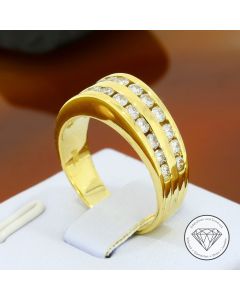 1,00 Carat Brillant Ring 750 / 18 Kt Gold Gr. 53,5