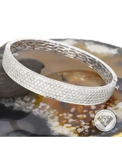 7,30 Carat Brillant Armreif 750 / 18 Kt Gold 17,0 cm