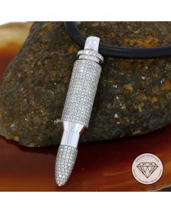 Brillant Patronen Anhänger 5,60 Carat 750 / 18 Kt Weiss Gold