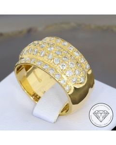 Massiver Brillant Ring 750 / 18 Karat Gelb Gold