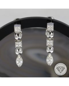 Original Bvlgari Bulgari Lucea Brillant Ohrringe Ohrhänger 750 / 18 Kt Gold
