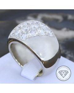 Original Cartier Brillant Ring 2,17 Ct 750 / 18 Kt Gold Gr. 54