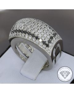 1,30 Carat Brillant Ring 750 / 18 Kt Gold Gr. 54