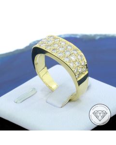 Eleganter Damen Brillant Ring 585 / 14 Kt Gelb Gold 1,25 Carat