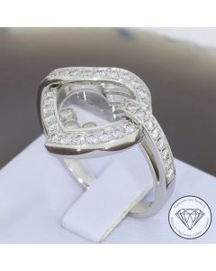 Original Chopard Happy Diamonds Herz Ring 750 / 18 Kt Gold
