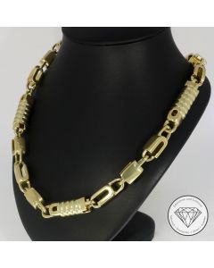 Massive Monte Carlo Kette 585 / 14 Karat Gelb Gold 69,5 cm