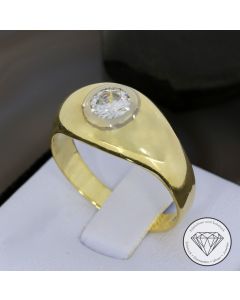 Solitär Brillant Ring 585 / 14 Karat Gold Gr. 64