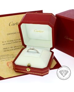 Original Cartier Solitär Brillant Ring 0,40 Carat 950 Platin