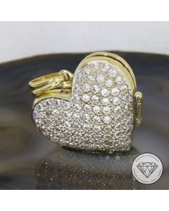 Herz Anhänger 585 / 14 Kt Gold aufklappbar