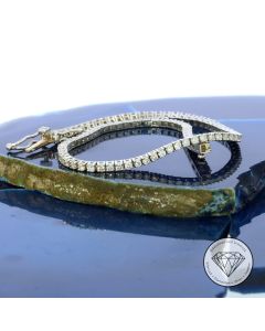 Brillant 1,70 ct Tennis-Armband, 585 weiss gold 14 KT, 17 cm (T0239)