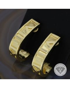 Creolen Ohrringe 585 / 14 Kt Gold