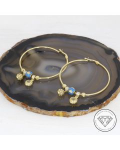 Creolen Ohrringe, 585 gelb Gold 14 KT, 45 mm
