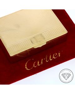 Original CARTIER New York Dose Box antik, 585 Gold 14 KT