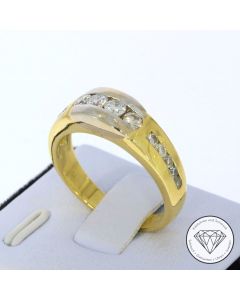 Bicolor Brillant Ring 750 / 18 Kt Gold