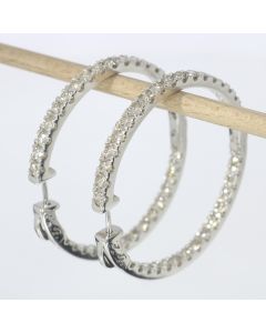 Brillant Creolen Weiß Gold 5,00 Carat T0237