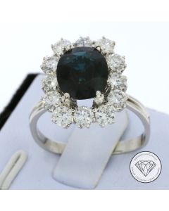 Brillant Saphir Ring 750 / 18 Kt Gold