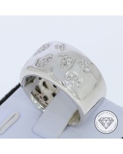 Herz Diamant Brillant Ring 750 / 18 Kt Gold massiv