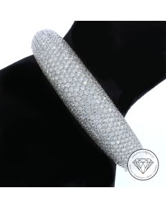 Ovaler Brillant Armreif 12,50 Carat 750 / 18 Kt Gold 18,0 cm