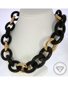 Oromalia Holz Anker Kette 750 / 18 Kt Gold 