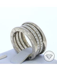 Original Bvlgari Bulgari B.Zero1 4-Band Brillant Ring 750 / 18 Kt Gold Gr. 53