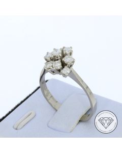 WILHELM MÜLLER Brillant 0,48 ct Ring, 750 weiss Gold18 KT, Gr. 56*