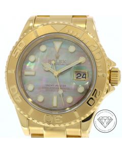 Rolex Yacht-Master MOP 16628 Automatik Uhr 750 Gelb Gold Perlmutt