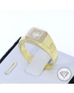 Solitär Brillant Ring 585 / 14 Kt Gold