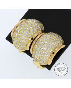 5,50 Carat Brillant Ohrclips 750 / 18 Kt Gold