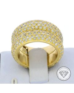 6,00 Carat Brillant Designer Ring 585 / 14 Kt Gold