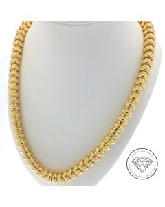 Flexible Collier Kette 750 / 18 Kt Gold 45,5 cm