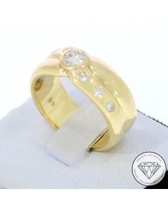 Solitär Brillant Ring 585 / 14 Karat Gelb Gold