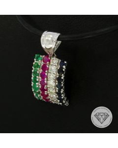 Brillant Edelstein Anhänger 585 / 14 Kt Weiß Gold 0,32 Carat