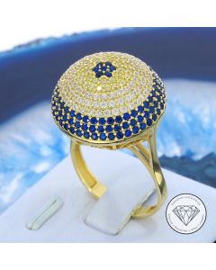 Damen NAZAR Ring 585 / 14 Kt Gelb Gold Gr. 59