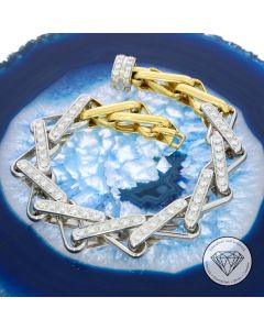 Brillant Designer Armband 750 / 18 Kt Gold 4,20 Ct