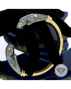 Cartier Silverium Panther Armreif, 750 Gold 18 KT + Silber - Sammlerstück