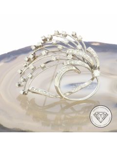 Brillant Brosche Anstecknadel 1,00 Carat 750 / 18 Kt Gold