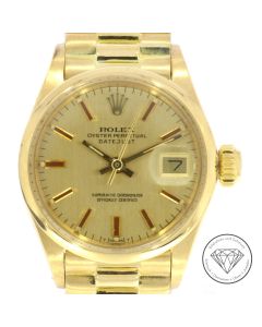 Rolex 69173 Lady Datejust 26mm Uhr 750 / 18 Karat Gelb Gold Automatik