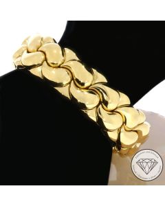 Original Chopard Casmir Armspange 750 / 18 Kt Gold massiv 16 cm