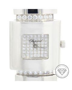 Chopard L'Heure Du Diamant Uhr 4,32 Carat 750 Weiß Gold Uhr 