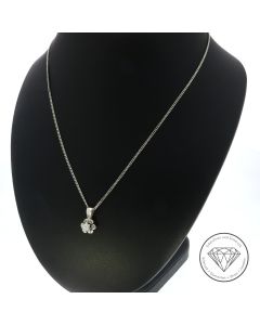 Brillant Anhänger mit FBM Flachpanzer Kette 585 / 14 Kt Gold 42,0 cm
