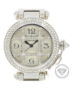 Cartier Pasha de Cartier 32 mm Brillant Automatik Uhr 750 Gold