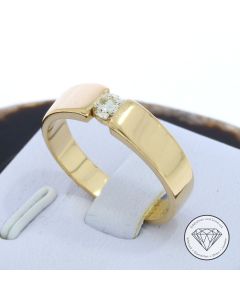 Original Christ Solitär Brillant Ring 585 / 14 Kt 0,20 Carat Gelb Gold Gr. 56