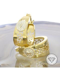 Greco Medusa Ohrh&auml;nger 585 / 14 Kt Gold