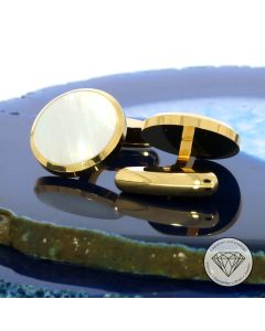 Original Chopard Perlmutt Manschettenknöpfe 750 / 18 Kt Gold